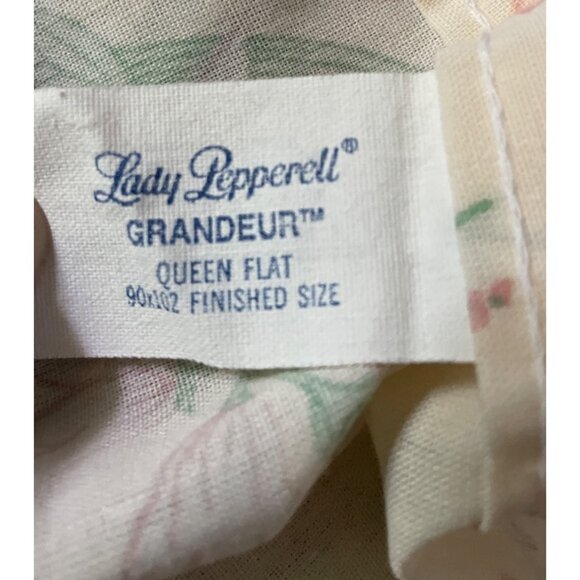 Lady Pepperell Grandeur Queen Flat Sheet Floral Pattern - Picture 5 of 8